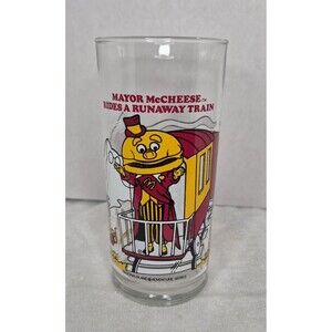 Vintage McDonald's Collector Glass Mayor McCheese Adventure Series 1980